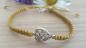 Preview: Armband in Oliv mit Herz