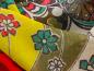 Preview: Chiffonschal mit Blumen in Gelb, Rot und Grün