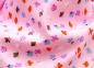 Preview: Dreieckstuch für Kinder aus Baumwolle mit Blümchen in Rosa