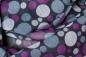 Preview: Leichter schwarzer Schal mit grauen und violetten Punkten