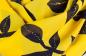 Preview: Gelber Chiffonschal mit schwarzen Blumen