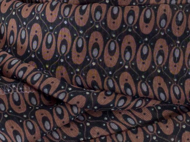 Leichter Schal in Schwarz und Braun